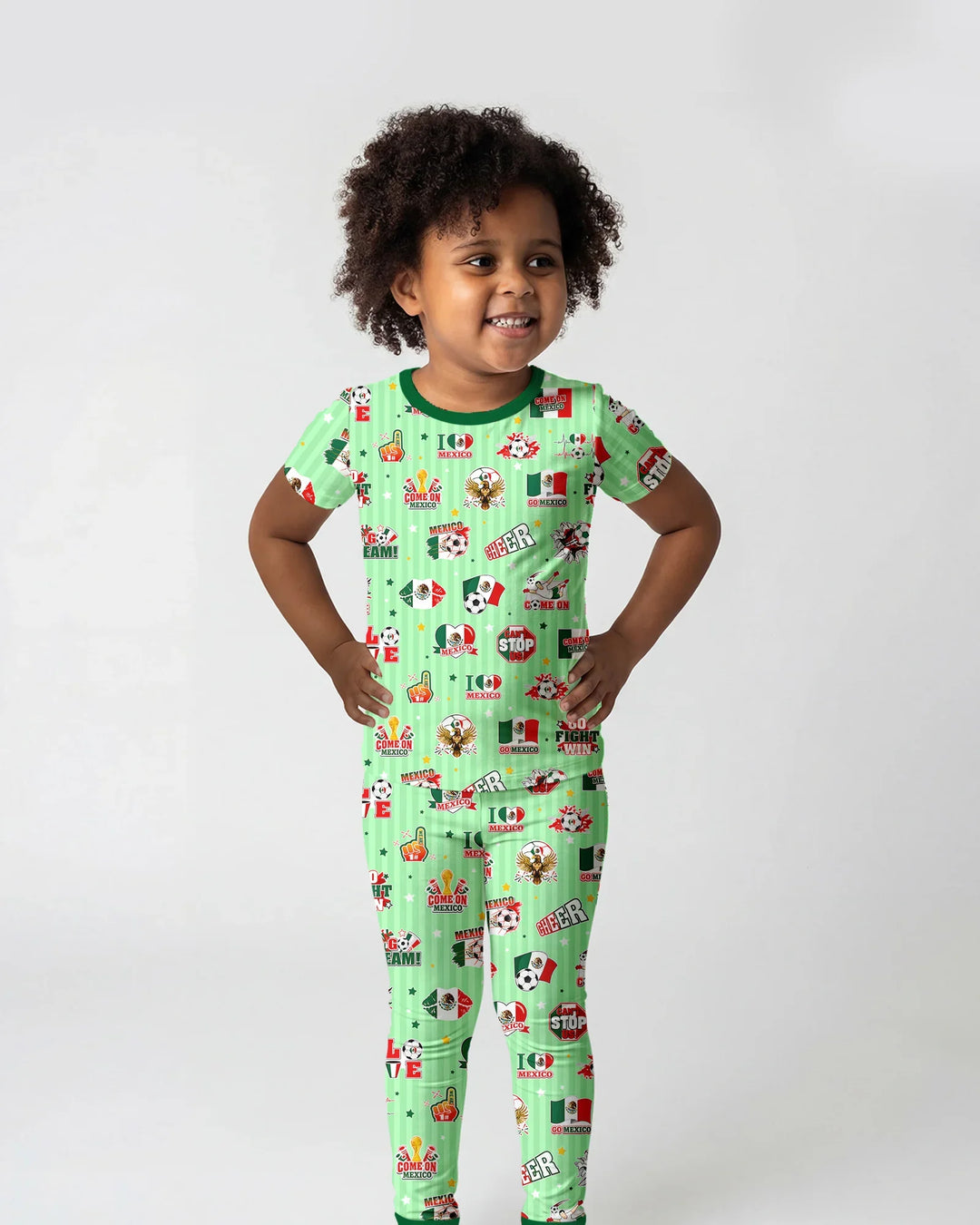 Zweiteiliges, kurzärmliges Pyjama-Set mit Marienkäfern