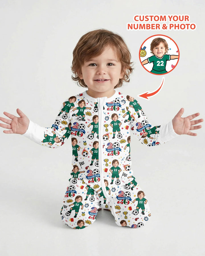 Gerippte Babykleidung mit individuellem Foto - Weich &amp; Skizzenhaft