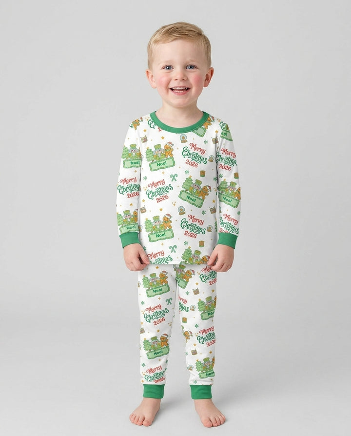 Custom Name Nutcracker Christmas Tale Bamboo Two Piece Long Sleeve Pajama Set