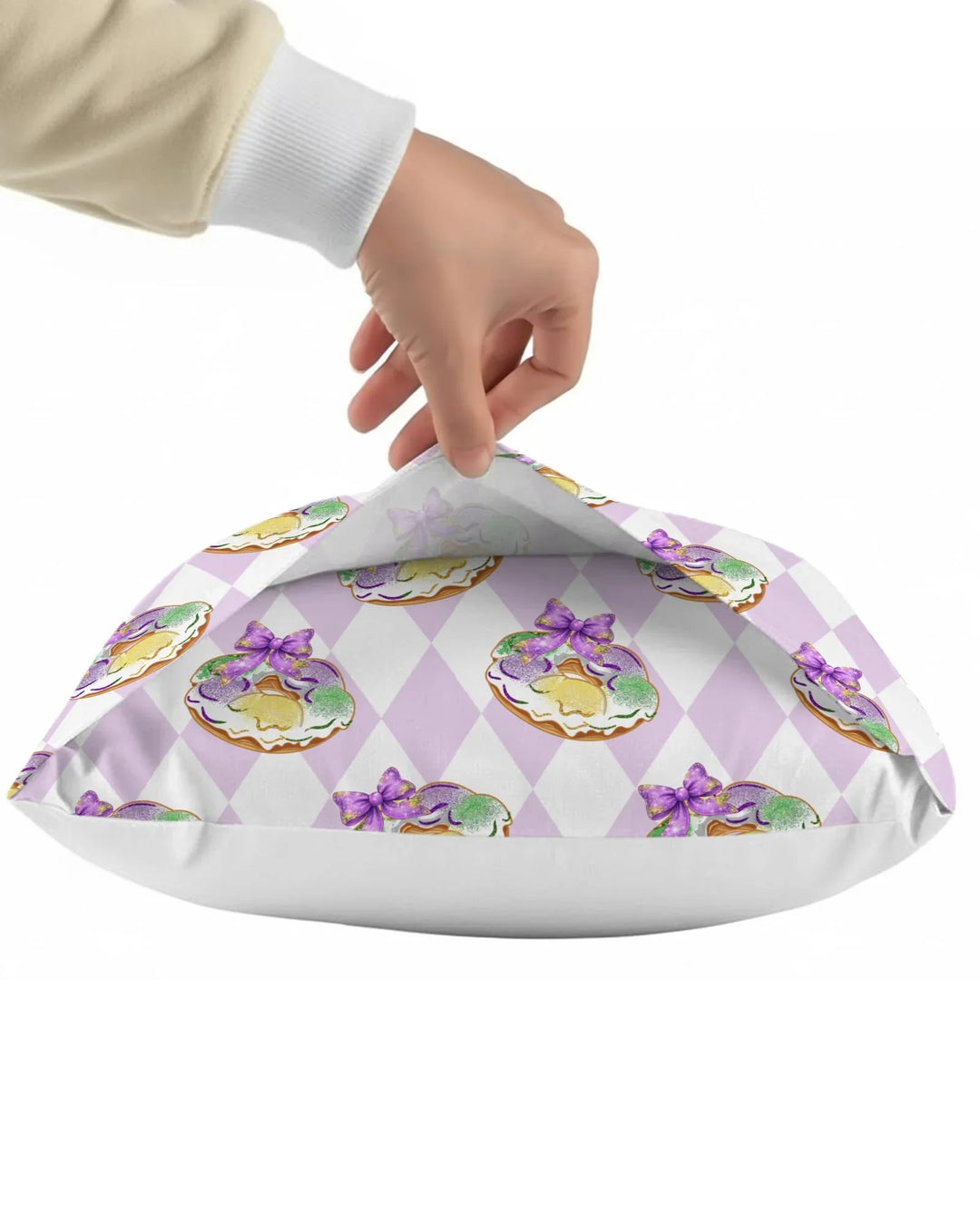 Mardi Gras Donut Bamboo Pillow Case