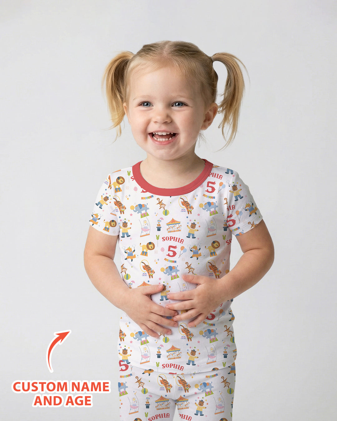 Zweiteiliges, kurzärmliges Pyjama-Set mit Marienkäfern