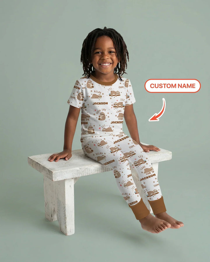 Zweiteiliges, kurzärmliges Pyjama-Set mit Marienkäfern