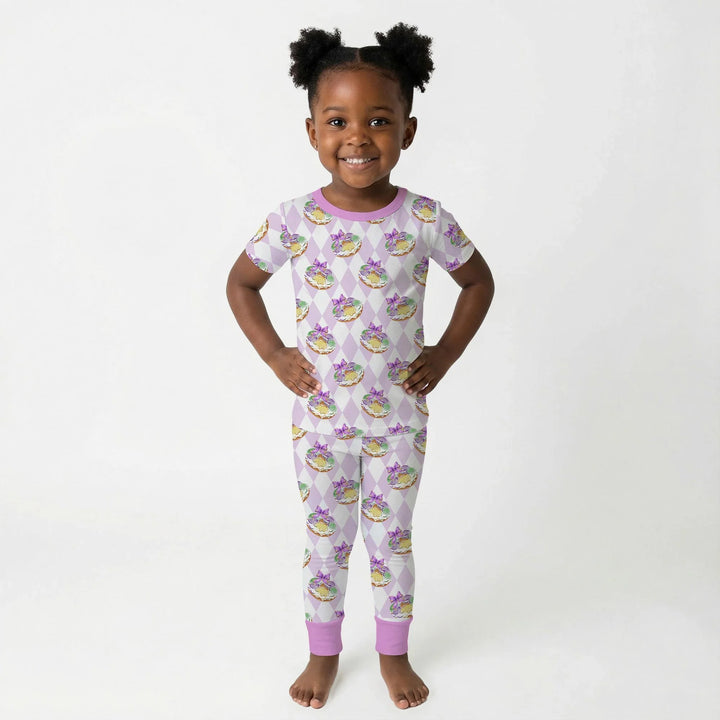 Zweiteiliges, kurzärmliges Pyjama-Set mit Marienkäfern