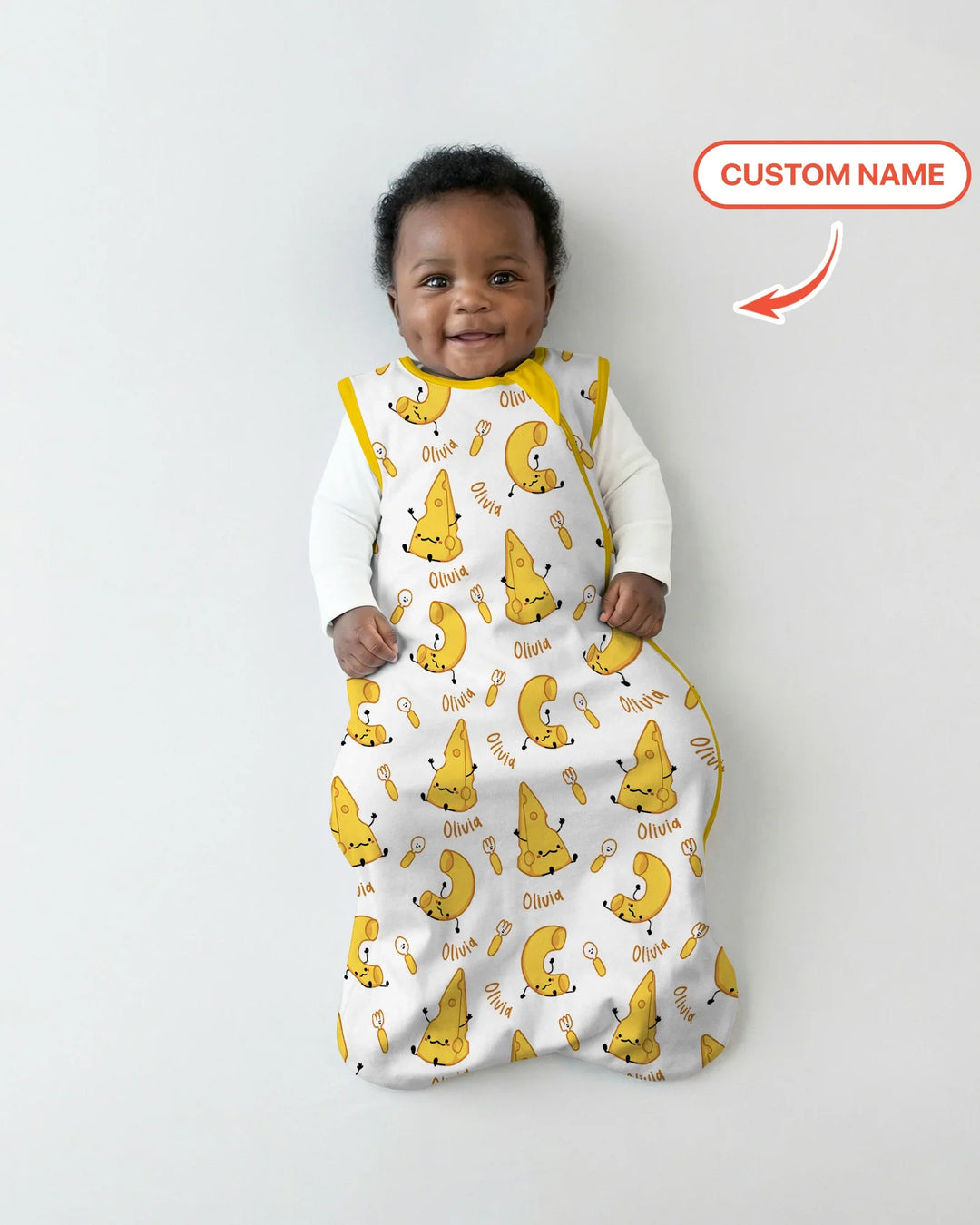 Custom Name Mac & Cheese Club Bamboo Sleep Bag