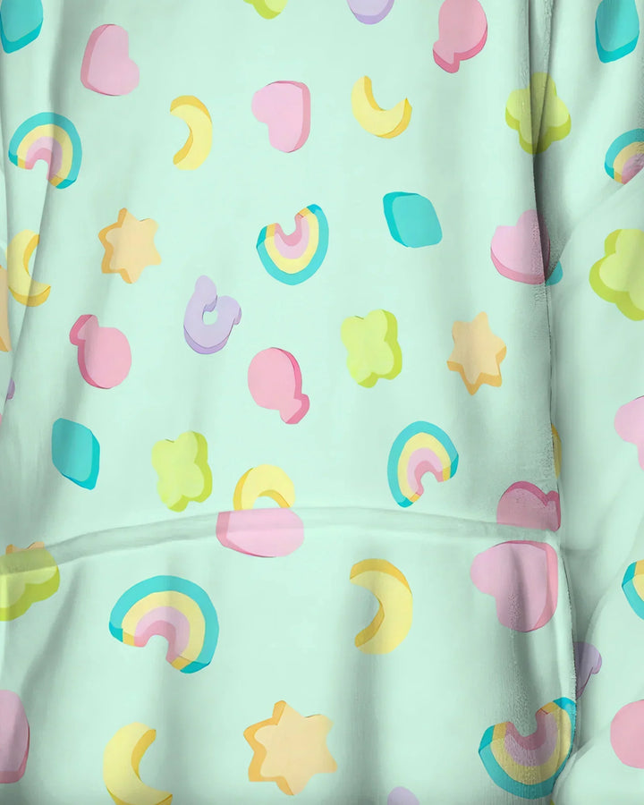 Pastell Lucky Charms Tragbare Bambus Decken-Kapuzenjacke