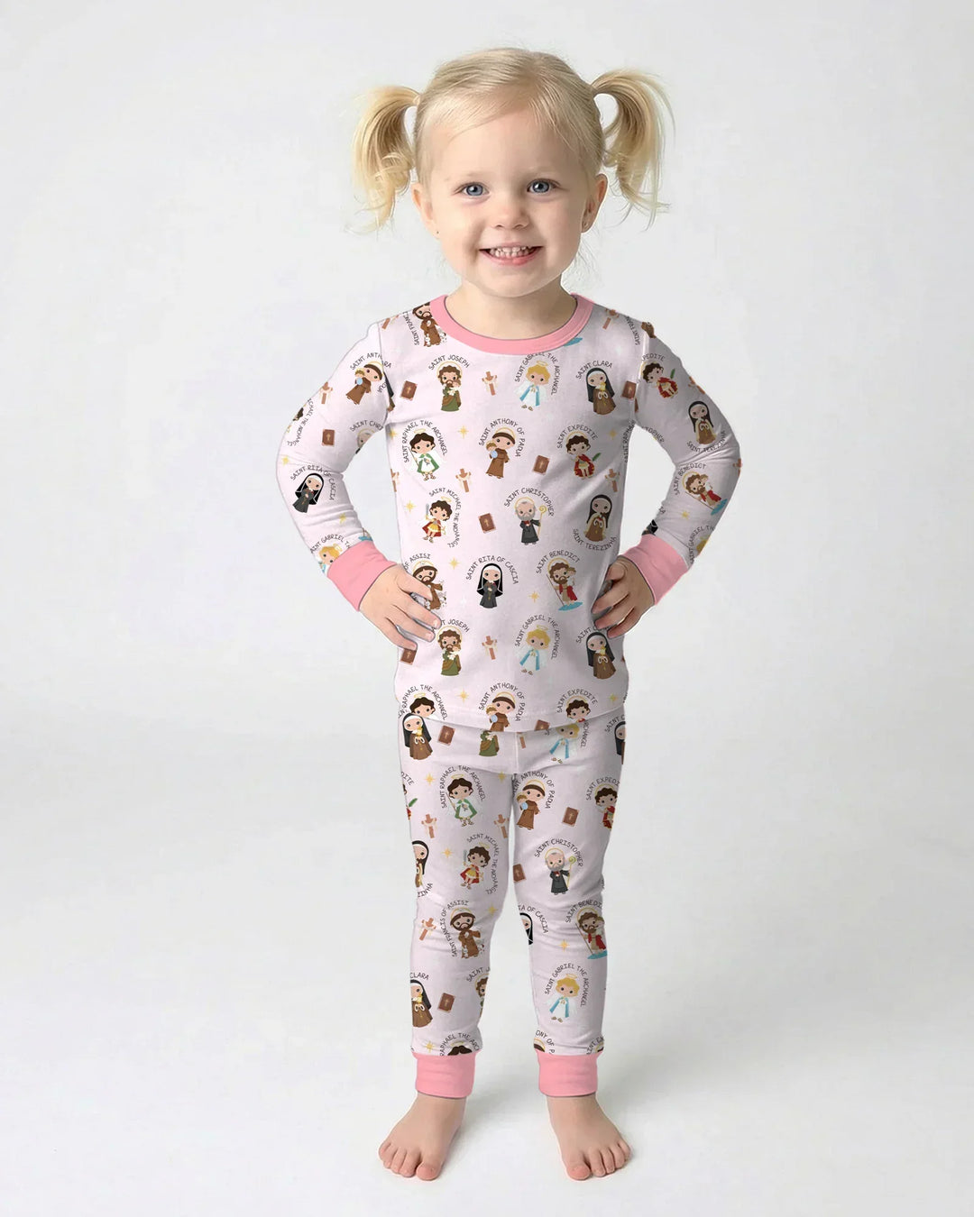 Saints in the Clouds Bamboo Two Piece Long Sleeve Pajama Set