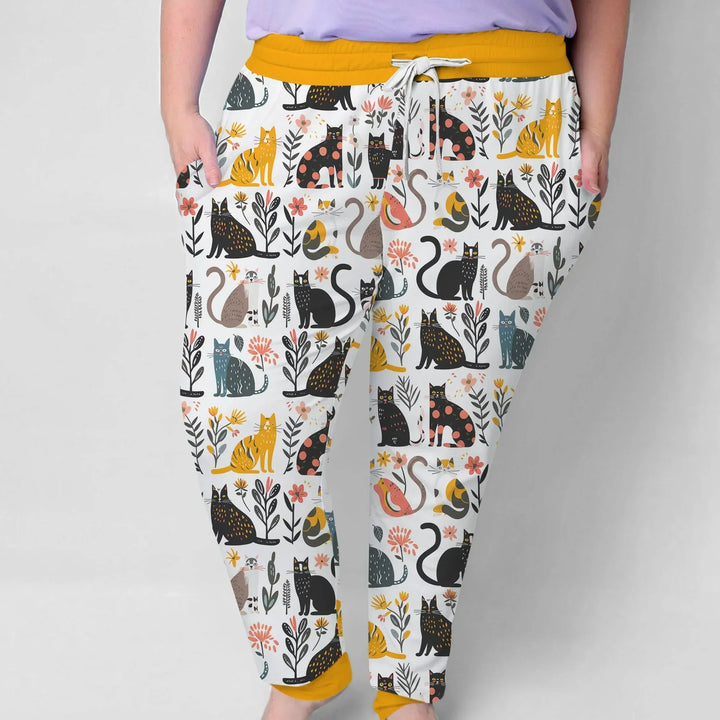 Botanical Cats Bamboo Women Pajama Set