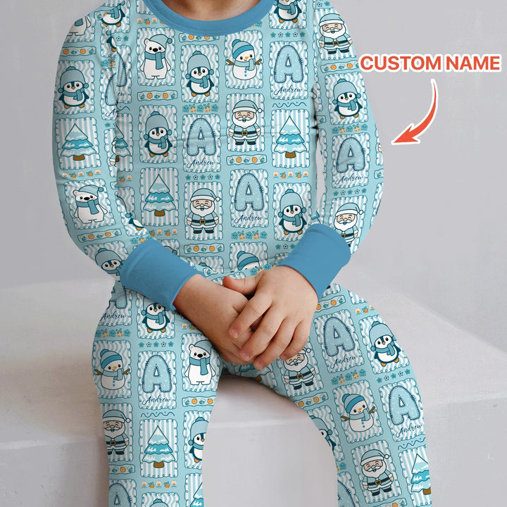 Zweiteiliges Langarm-Pyjama-Set mit Sommerfrüchten