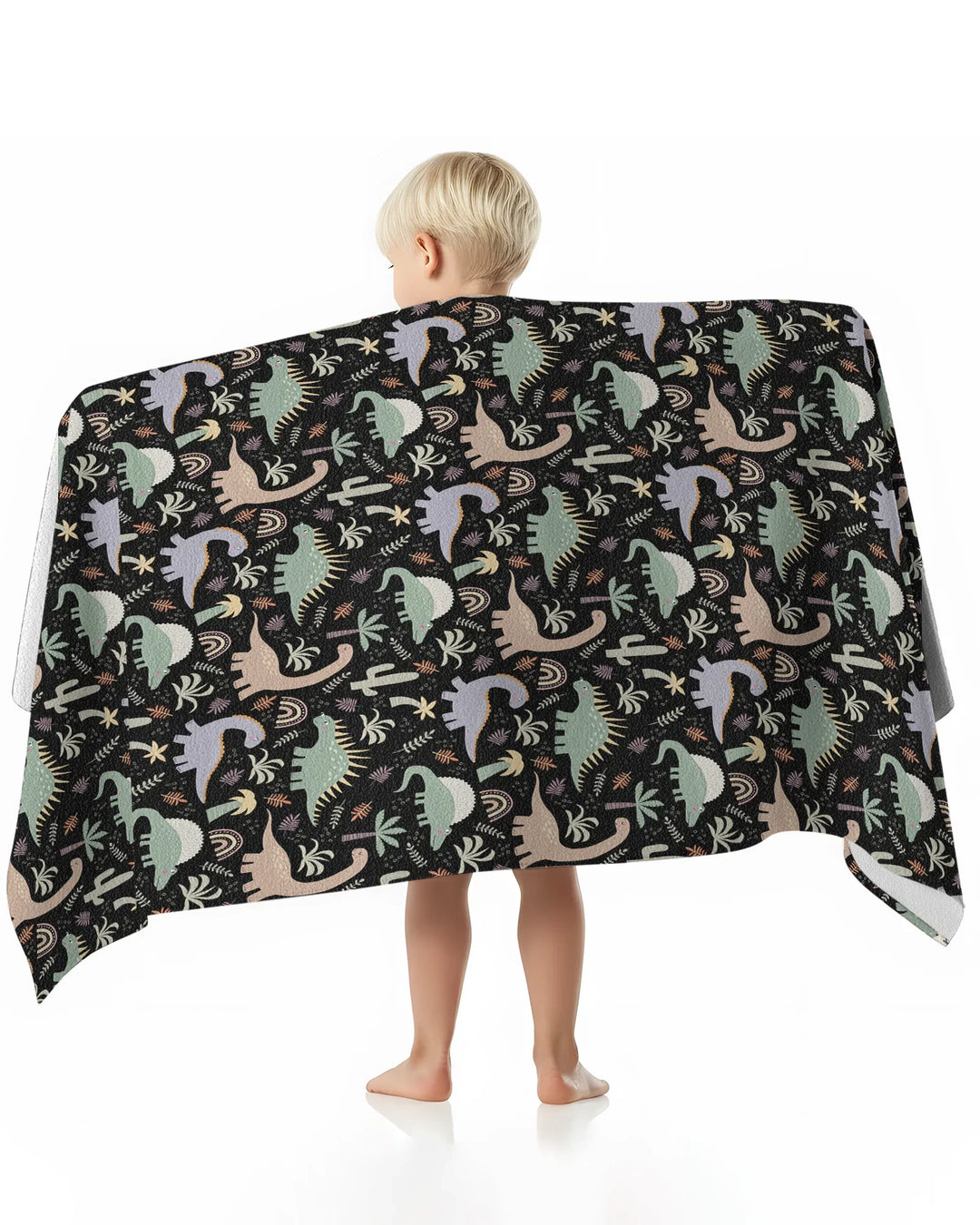 Navy Jurassic Jungle Bamboo Swim Poncho