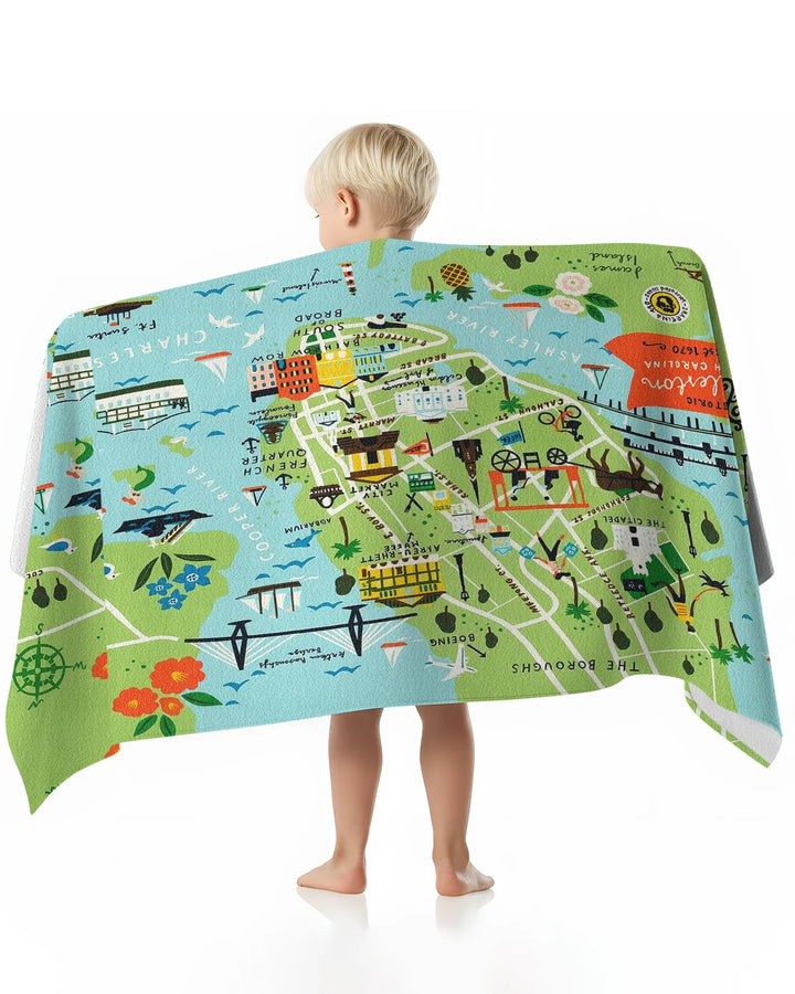 Charleston Beach Bamboo Beach Towel