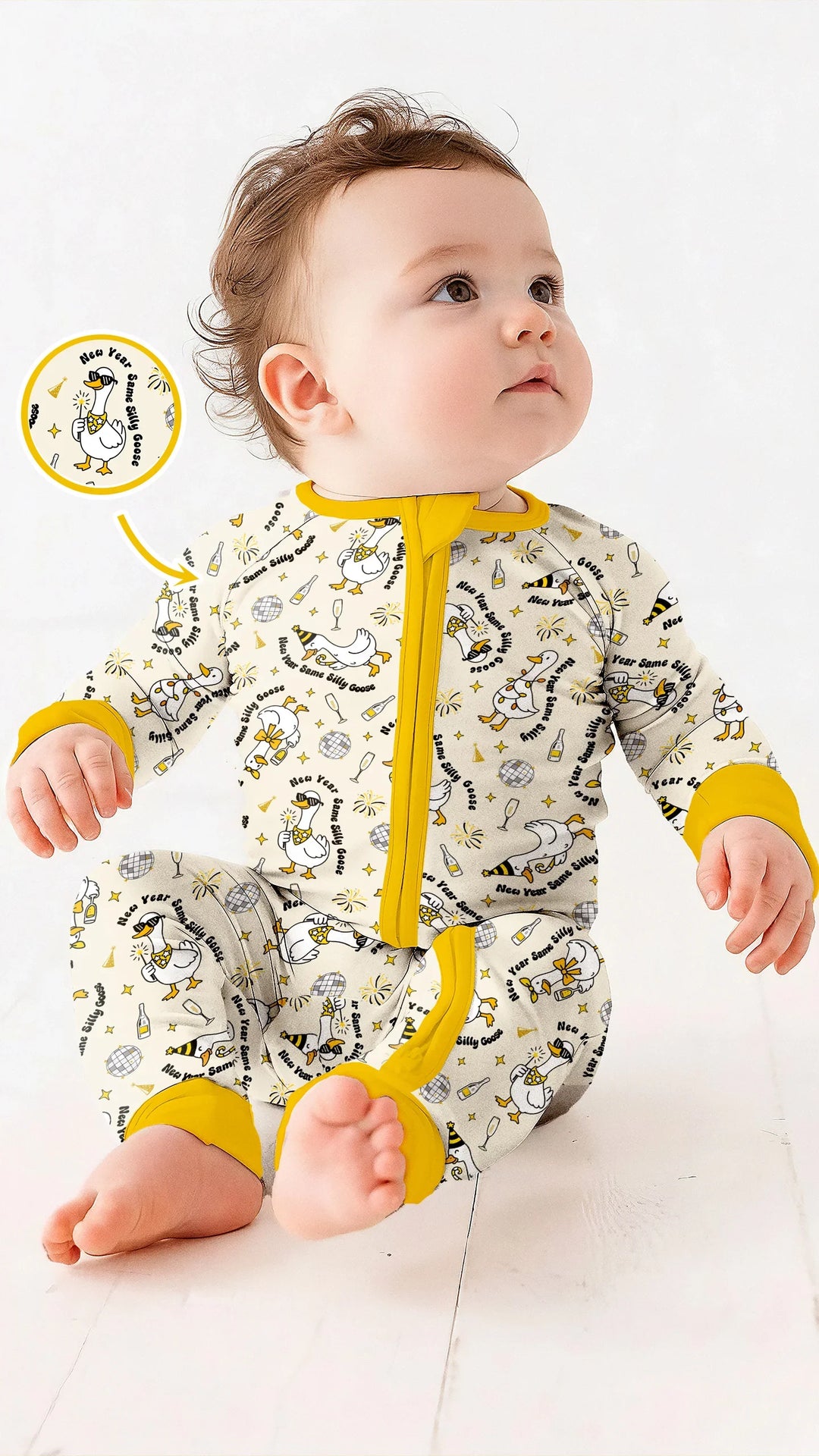 Gerippte Babykleidung mit individuellem Foto - Weich &amp; Skizzenhaft