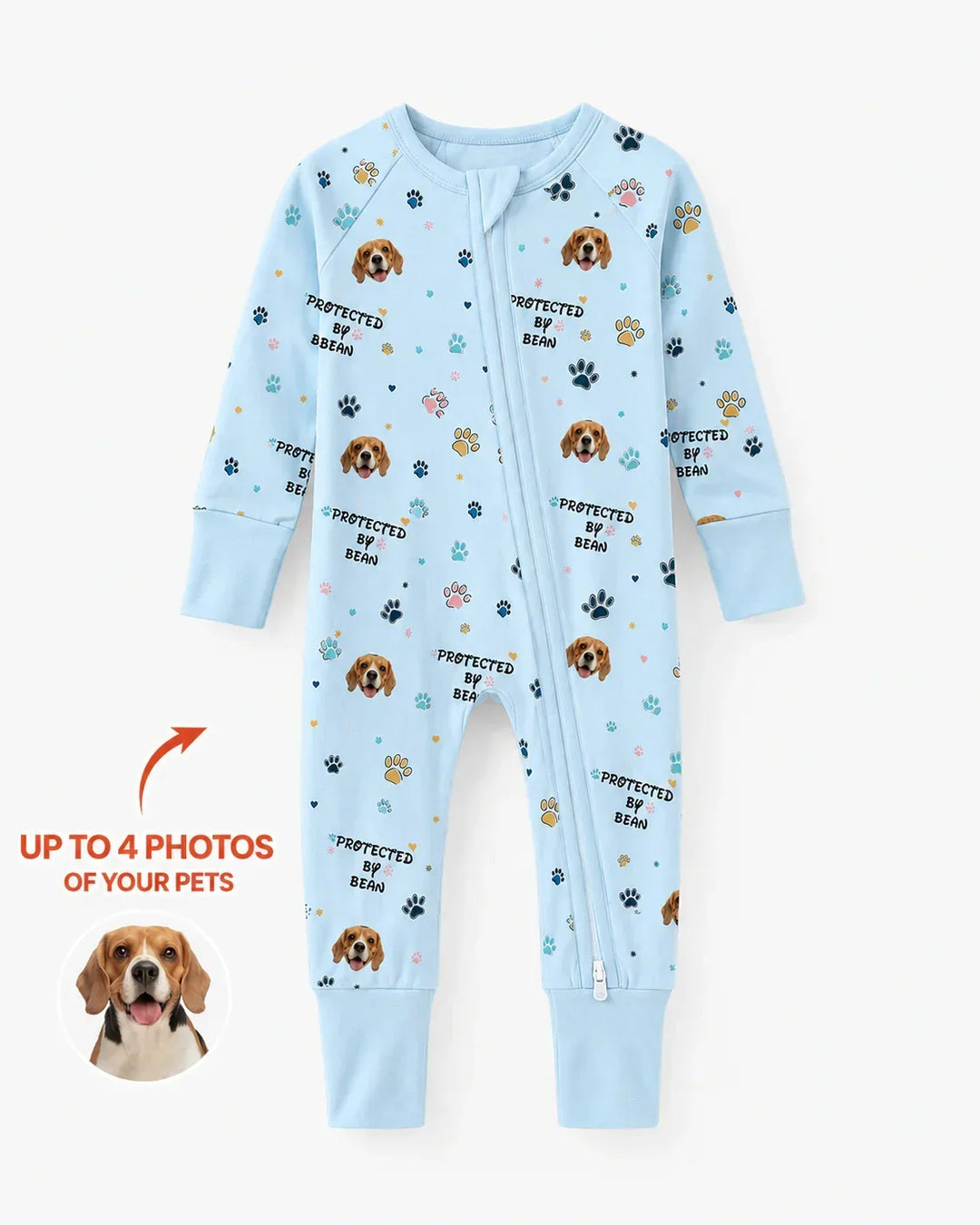 Gerippte Babykleidung mit individuellem Foto - Weich &amp; Skizzenhaft