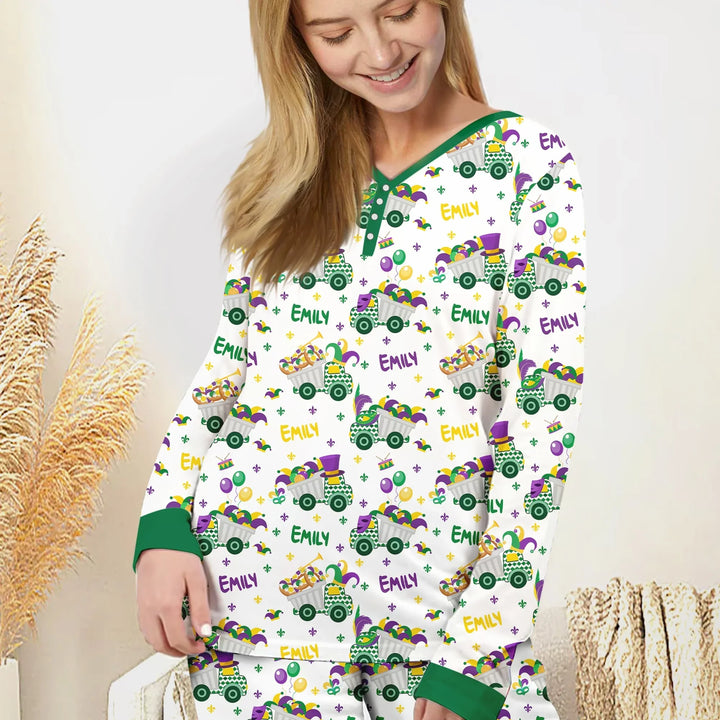 Mardi Gras Trucks Bambus-Damen-Pyjama-Set