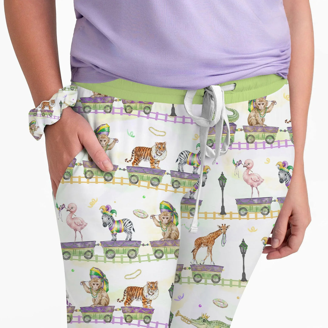 Mardi Gras Jungle Krewe Bambus-Pyjama-Set für Damen