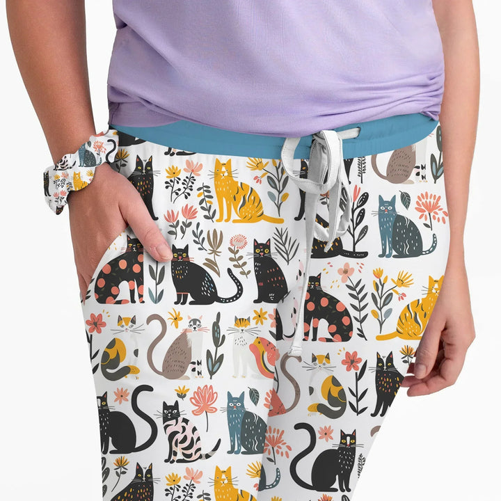 Botanical Cats Bamboo Women Pajama Set