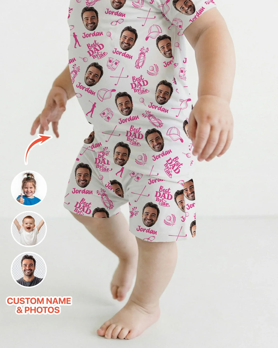 Zweiteiliges Pyjama-Set mit kurzen Ärmeln und Shorts im Sommer-Design