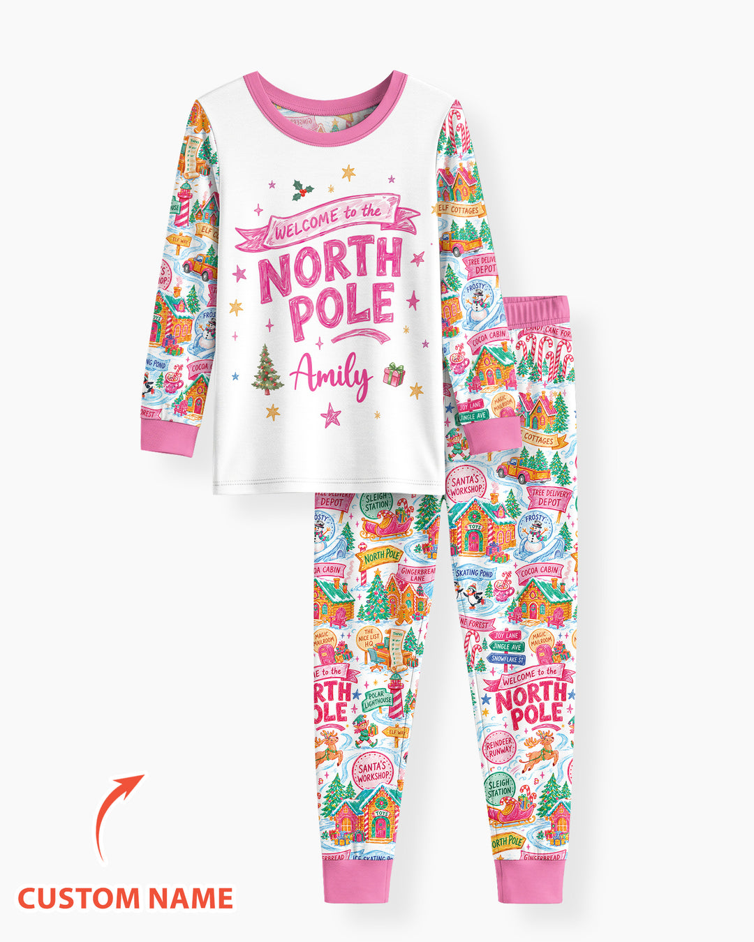 Welcome To The North Pole Bamboo Two Piece Long Sleeve Pajama Set