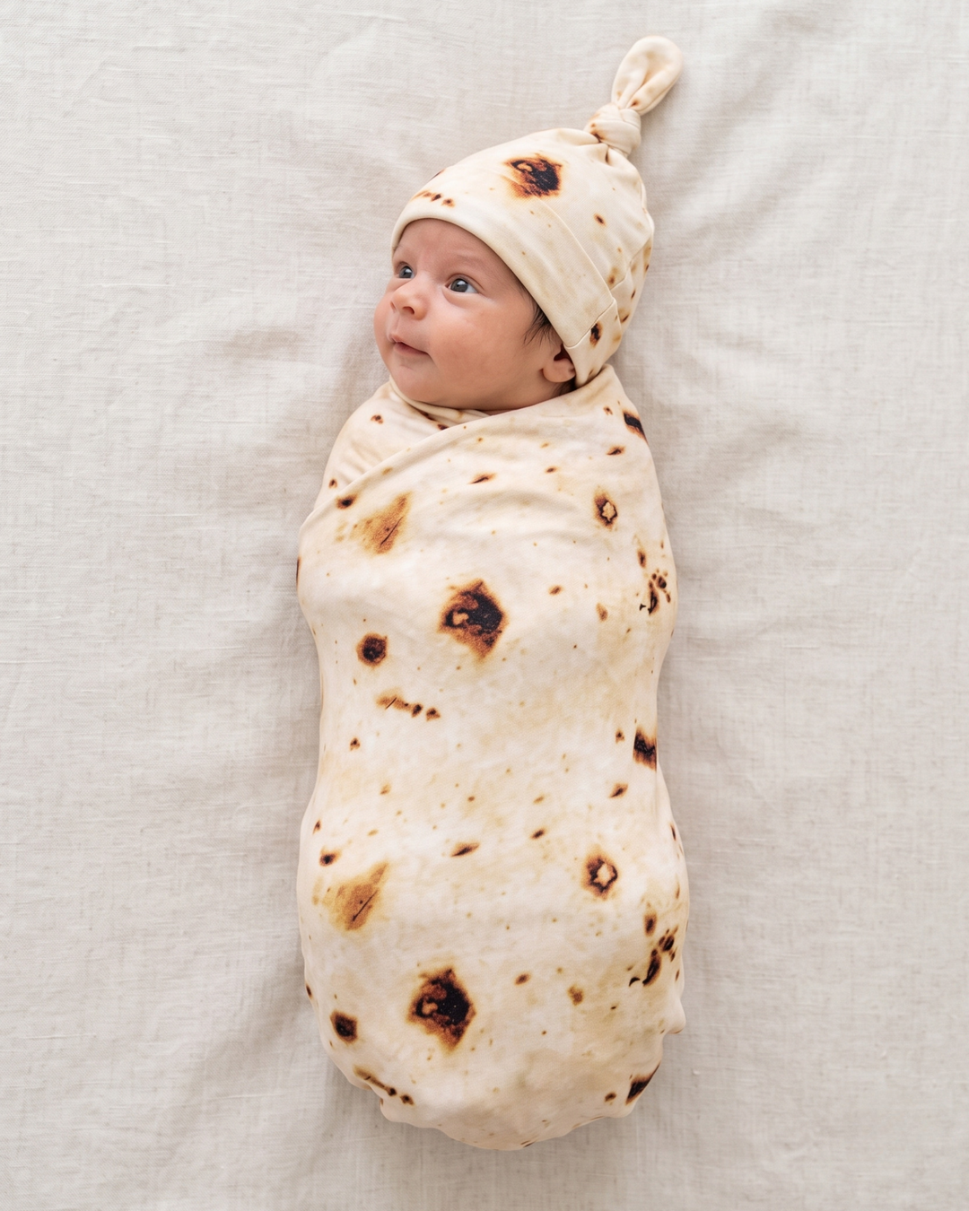Cutest Homemade Burrito Bamboo Swaddle Blanket