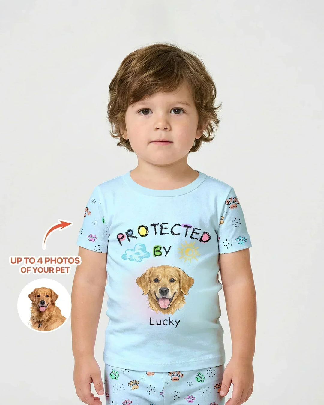 Zweiteiliges Pyjama-Set mit kurzen Ärmeln und Shorts im Sommer-Design