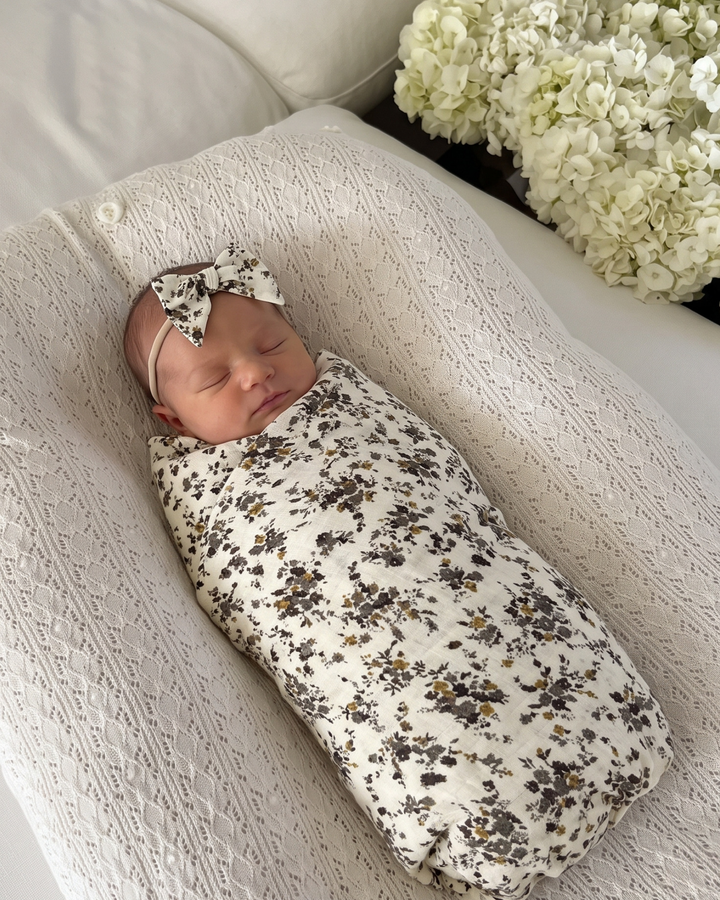 Cottage Wildflower Bamboo Swaddle Blanket