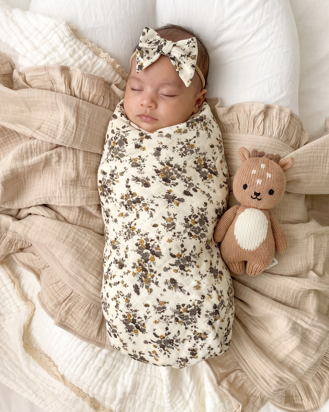 Cottage Wildflower Bamboo Swaddle Blanket