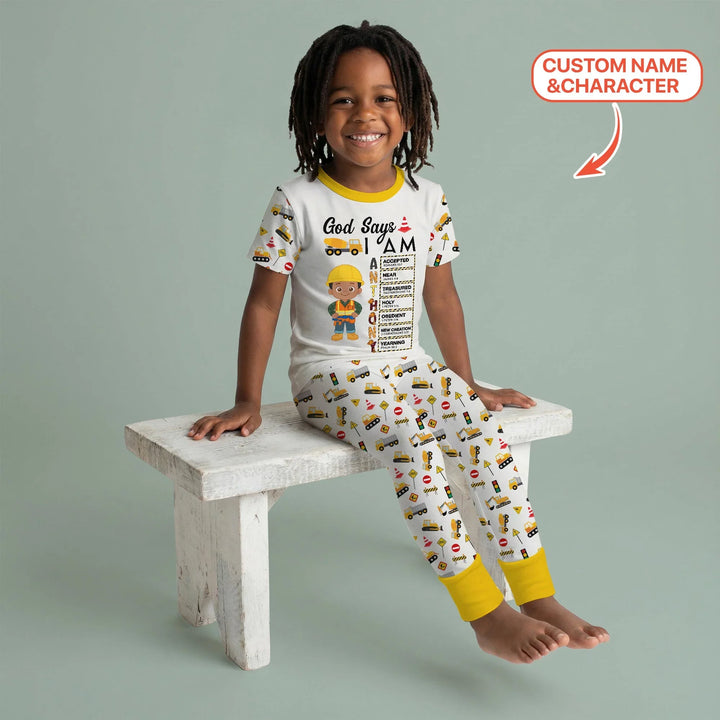 Zweiteiliges, kurzärmliges Pyjama-Set mit Marienkäfern