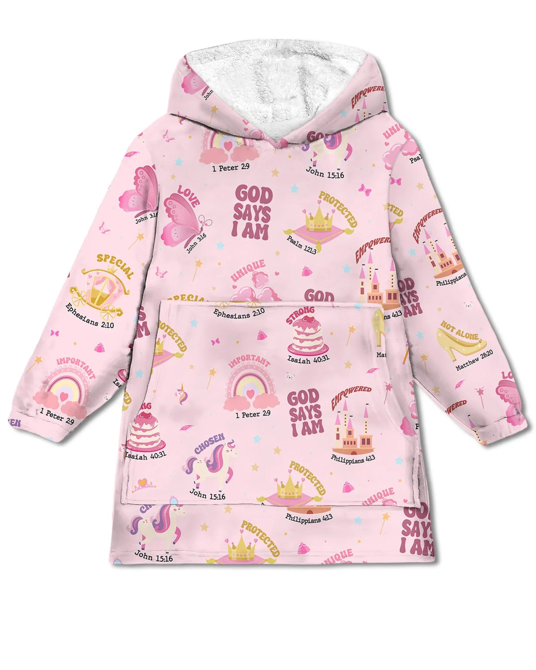 Gott sagt, ich bin ein Mädchen Tragbarer Bambus-Deckenpullover