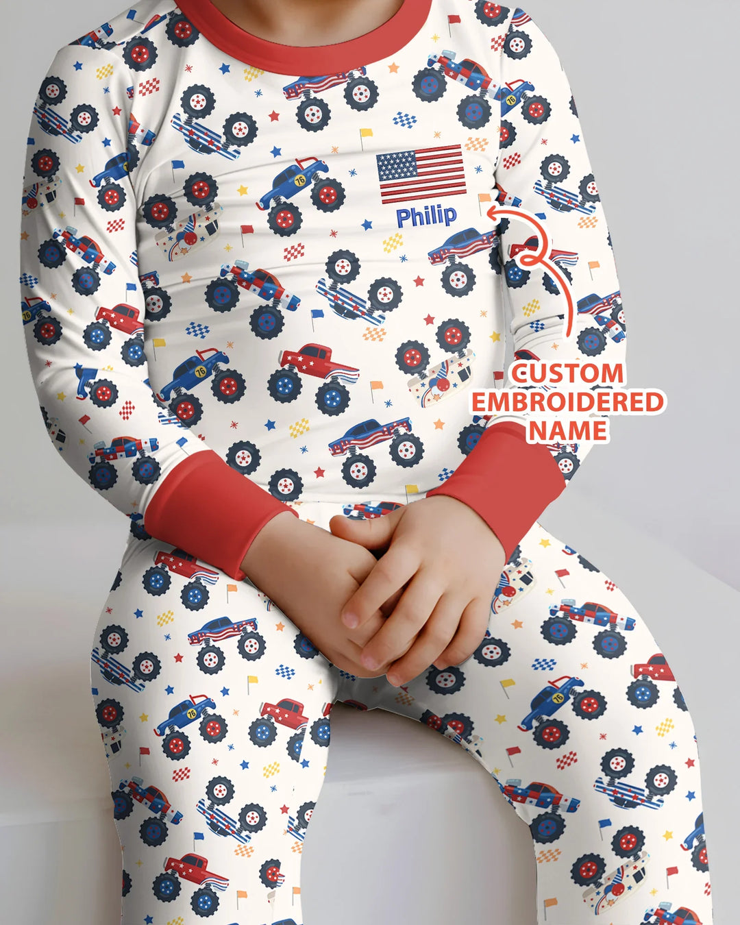 Zweiteiliges Langarm-Pyjama-Set mit Sommerfrüchten
