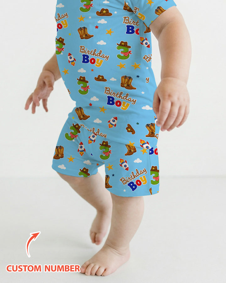 Schlafanzug-Set zweiteilig, kurze Ärmel, kurze Hose, Bambus