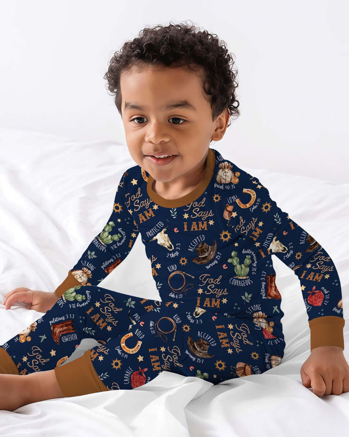 Zweiteiliges Langarm-Pyjama-Set mit Sommerfrüchten