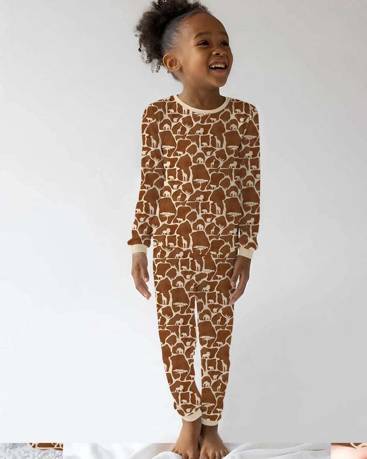 Wild Kingdom Bamboo Two Piece Long Sleeve Pajama Set