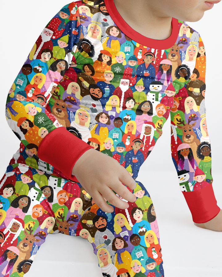 Together for Christmas Bamboo Two Piece Long Sleeve Pajama Set