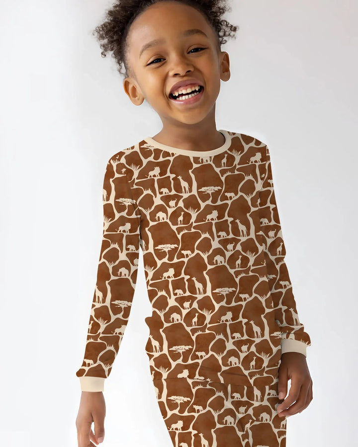 Wild Kingdom Bamboo Two Piece Long Sleeve Pajama Set