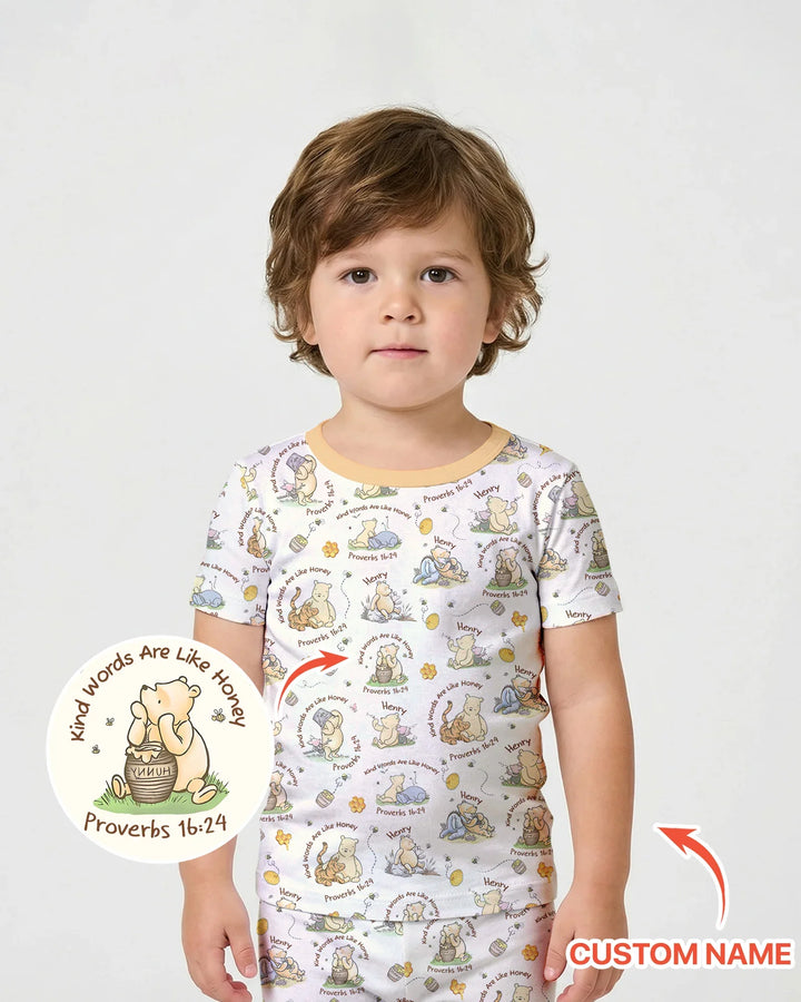 Zweiteiliges Pyjama-Set mit kurzen Ärmeln und Shorts im Sommer-Design