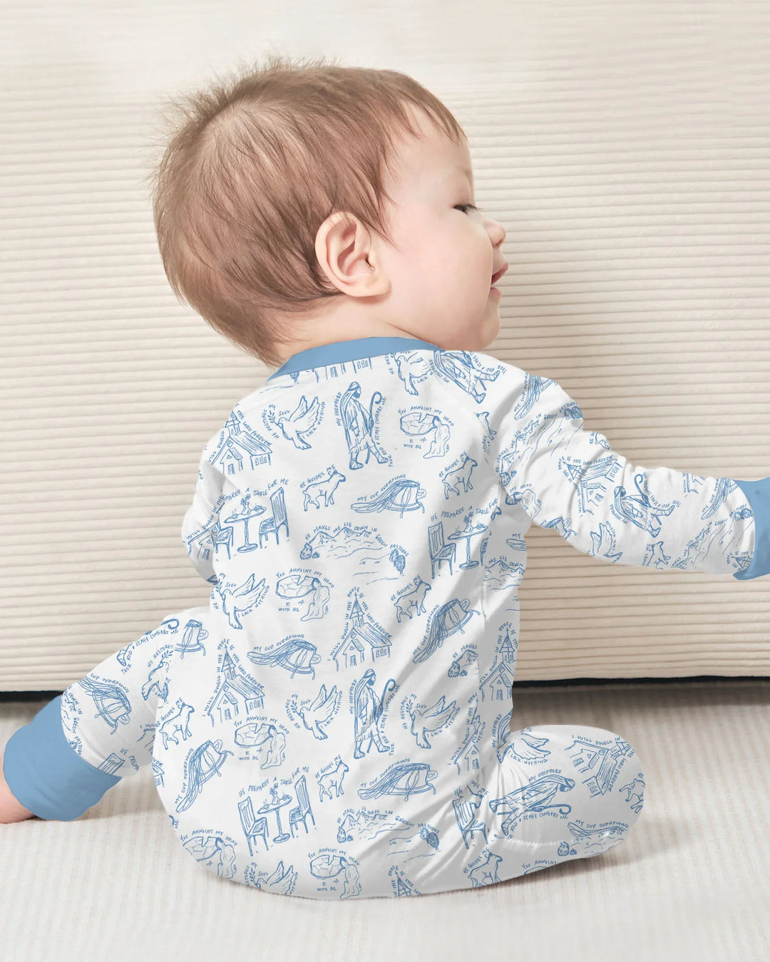 Gerippte Babykleidung mit individuellem Foto - Weich &amp; Skizzenhaft