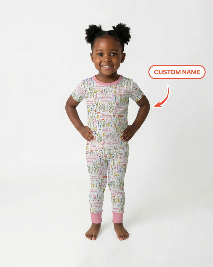 Zweiteiliges, kurzärmliges Pyjama-Set mit Marienkäfern