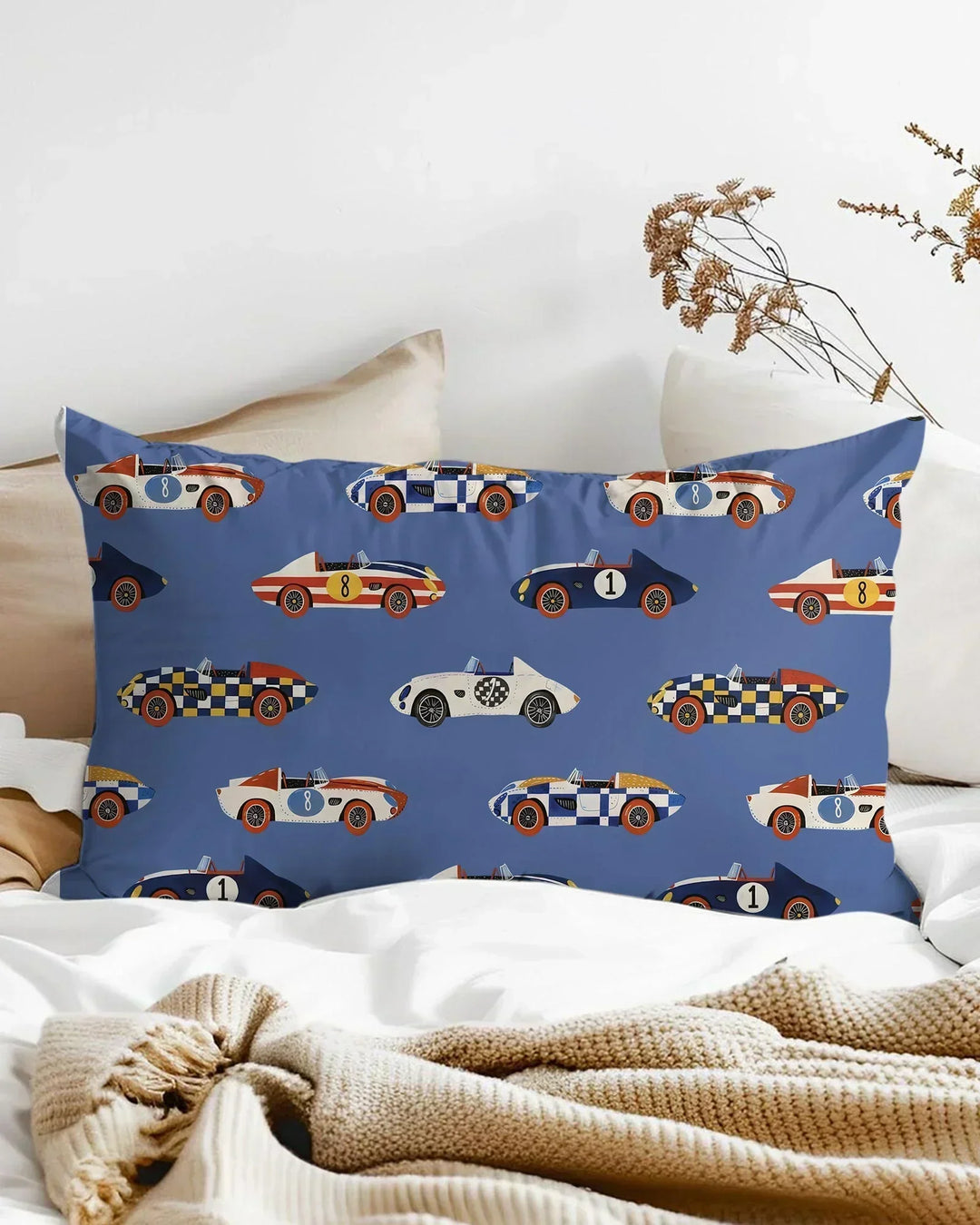 Stock Car Race Bamboo Pillow Case