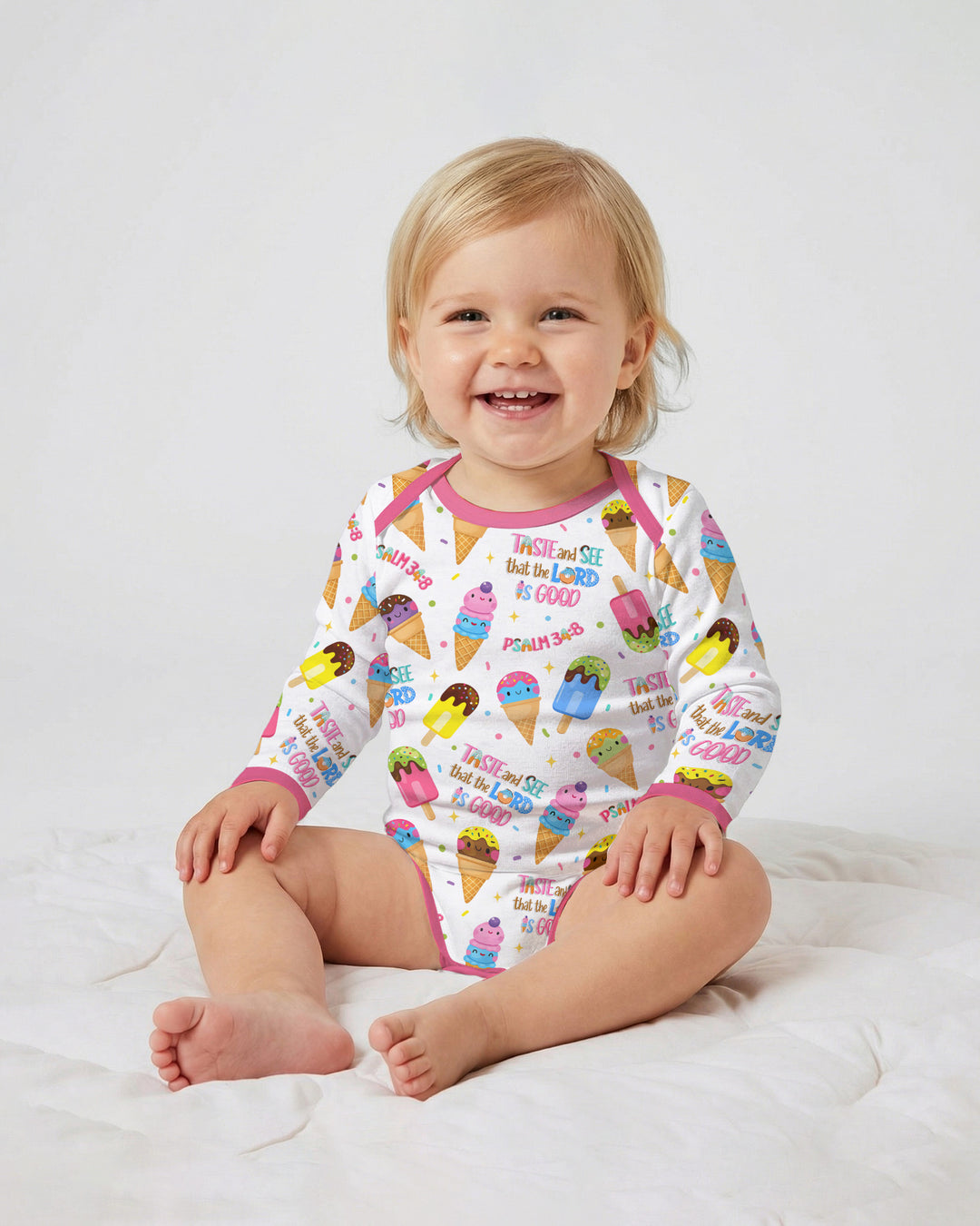 Gerippte Babykleidung mit individuellem Foto - Weich &amp; Skizzenhaft