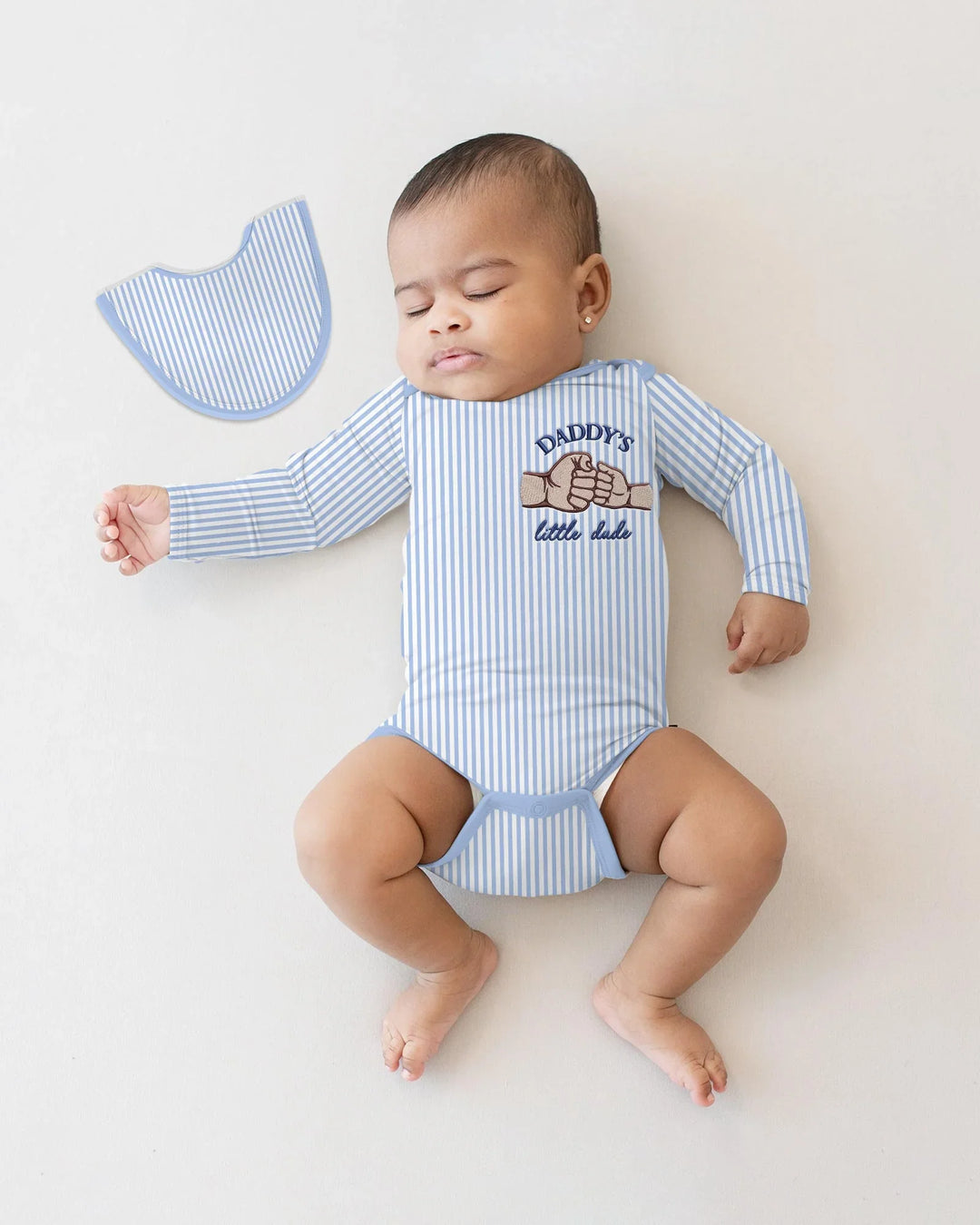 Gerippte Babykleidung mit individuellem Foto - Weich &amp; Skizzenhaft