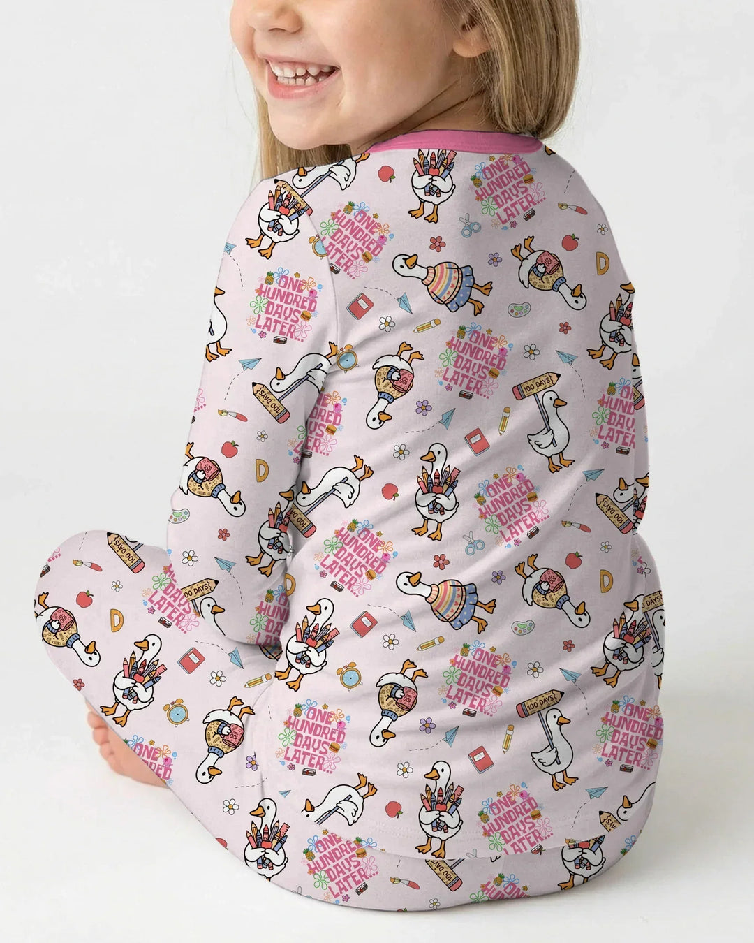 Zweiteiliges Langarm-Pyjama-Set mit Sommerfrüchten