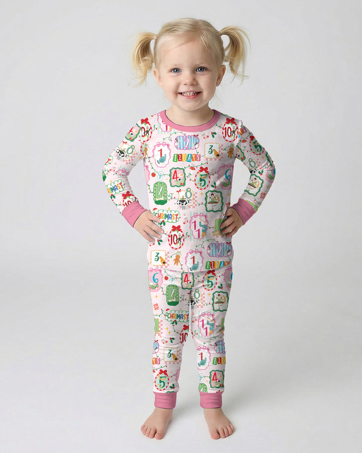 12 Christmas Prayers Bamboo Two Piece Long Sleeve Pajama Set