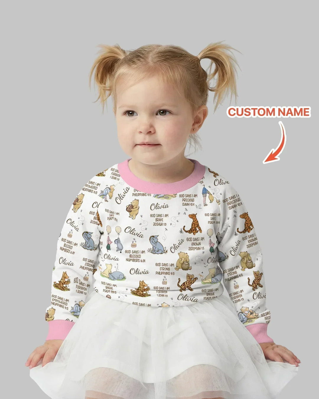Custom Name God Says I Am Classic Bear Bamboo Crewneck Sweatshirt