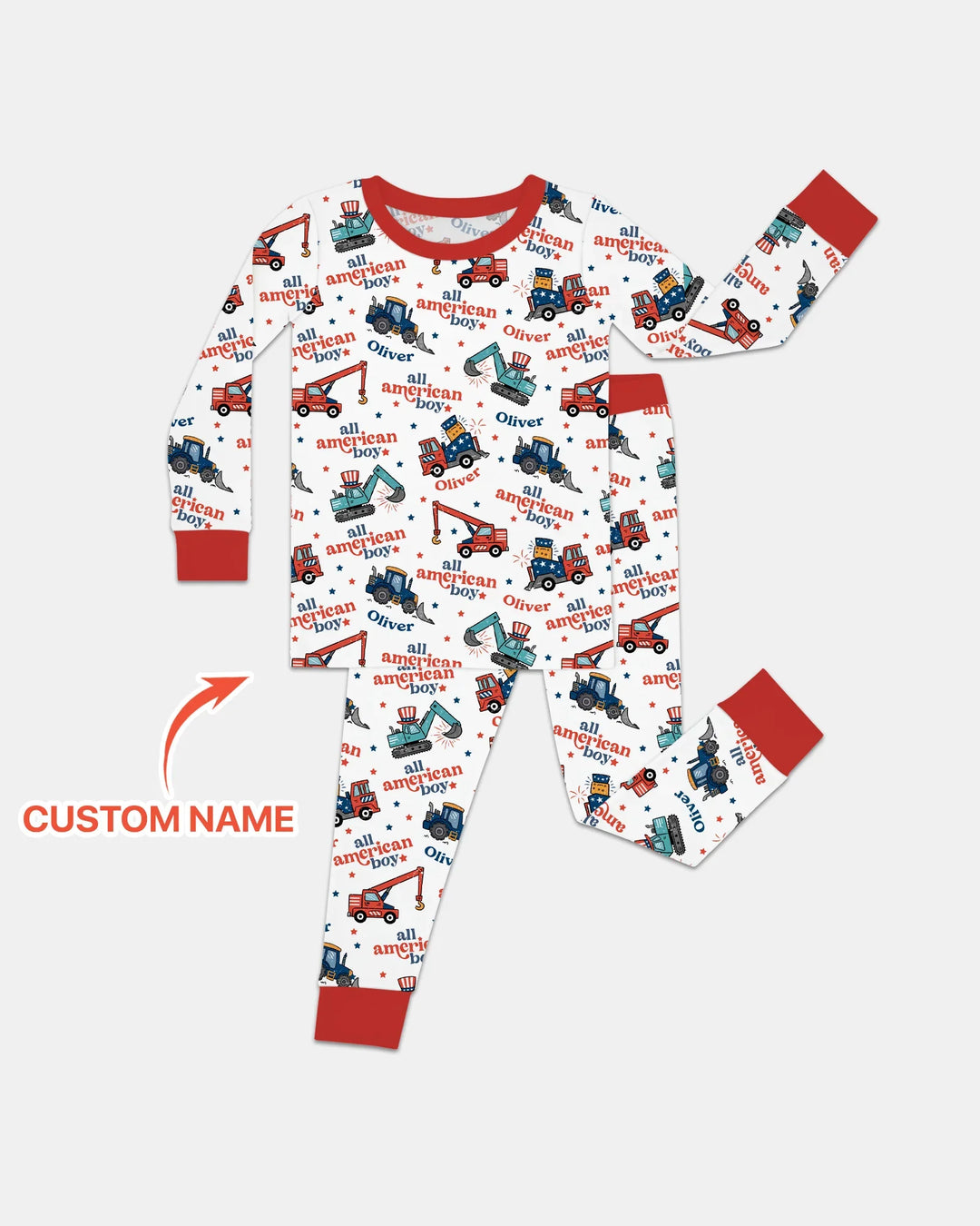 Zweiteiliges Langarm-Pyjama-Set mit Sommerfrüchten