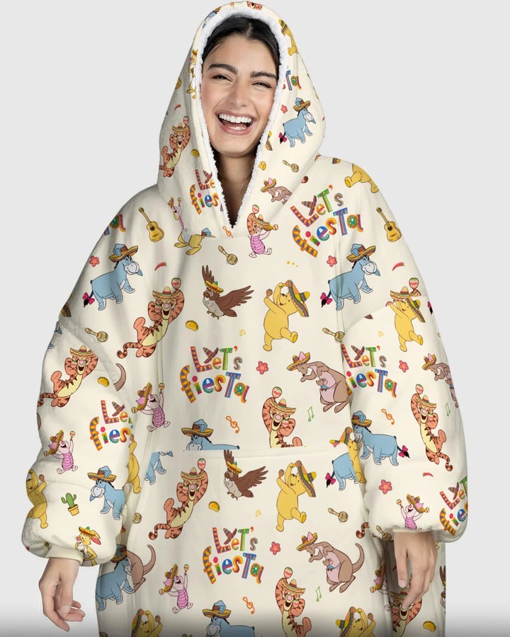 Let's Fiesta Tragbarer Bambus-Decken-Hoodie