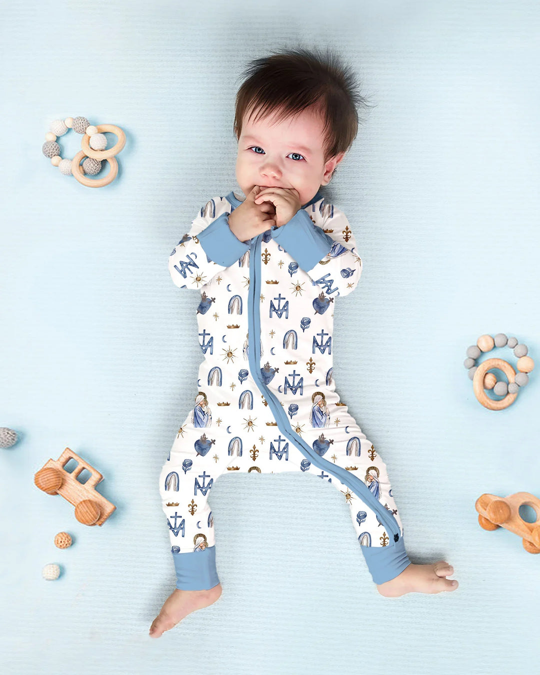 Gerippte Babykleidung mit individuellem Foto - Weich &amp; Skizzenhaft