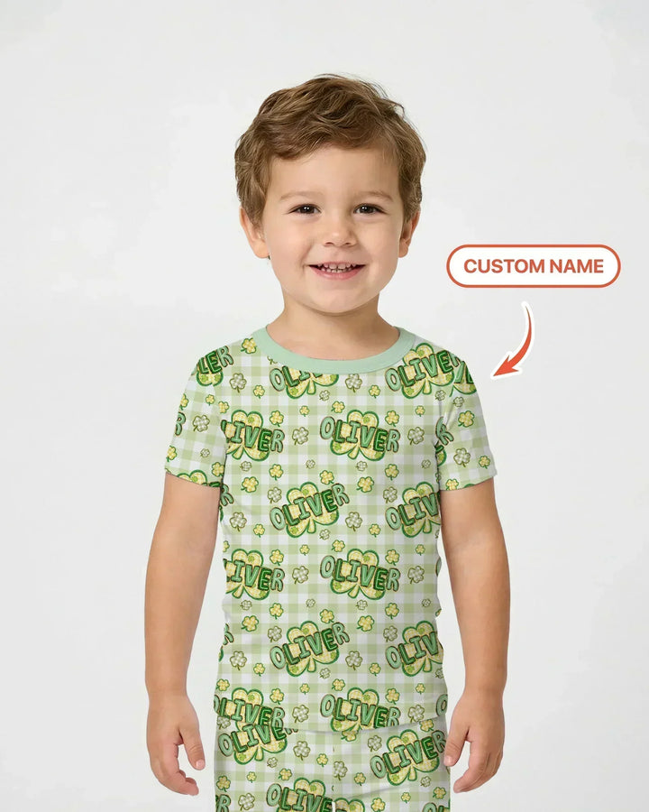 Zweiteiliges, kurzärmliges Pyjama-Set mit Marienkäfern