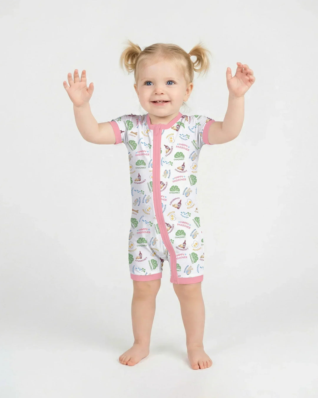 Happy Passover Matching Family Bamboo Shorty Zippy