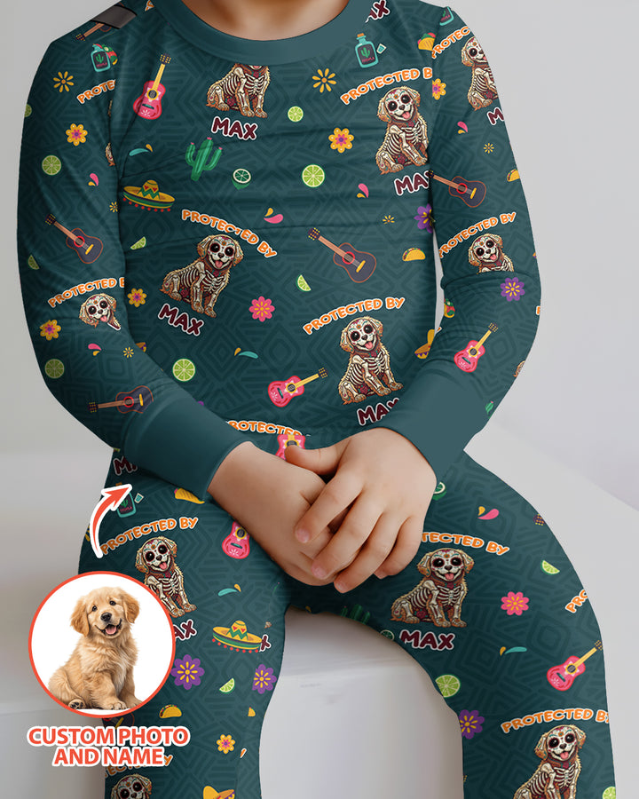 Dia De Los Muertos Bamboo Two Piece Long Sleeve Pajama Set