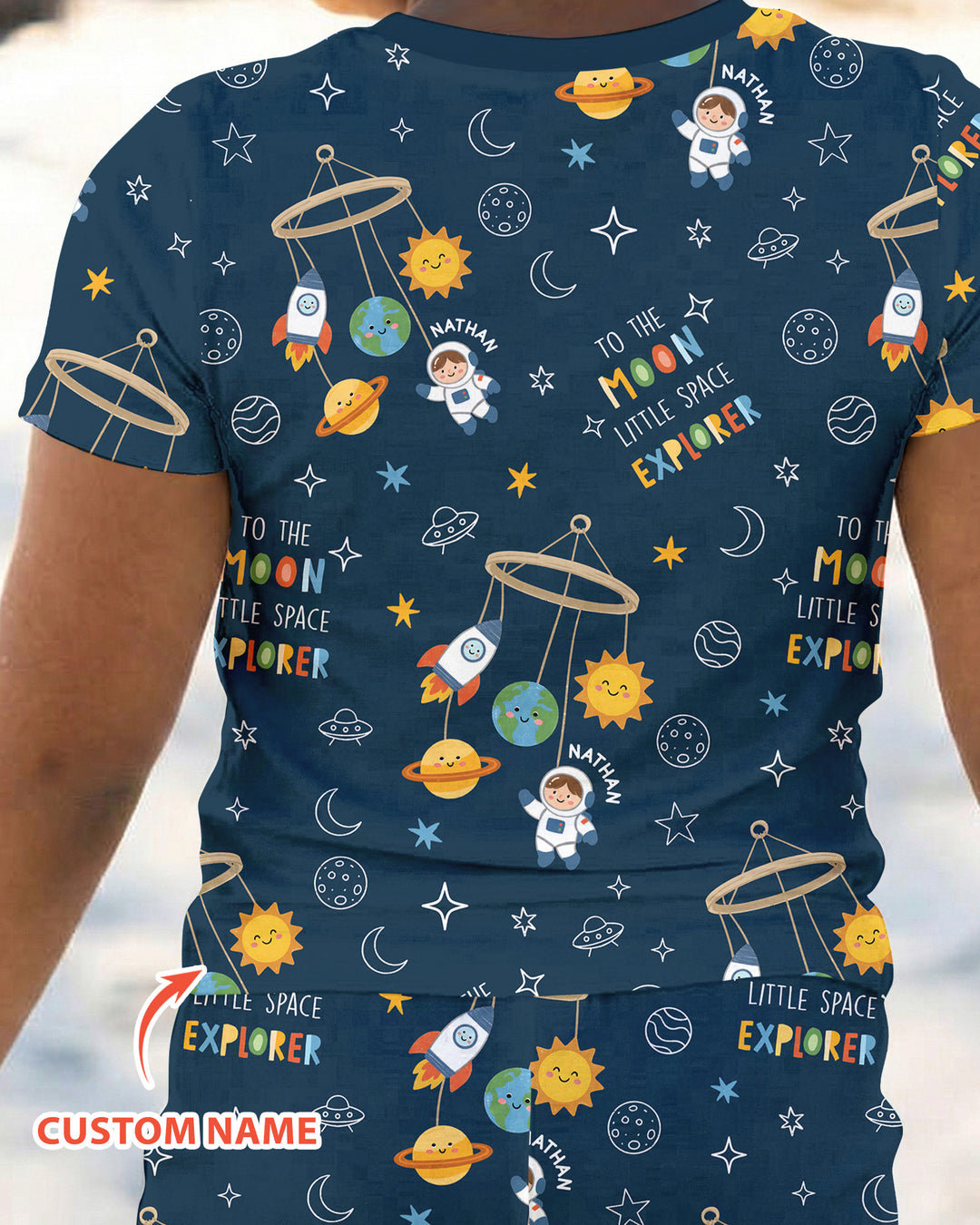 Zweiteiliges, kurzärmliges Pyjama-Set mit Marienkäfern