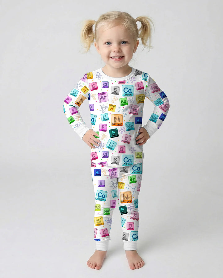 Zweiteiliges Langarm-Pyjama-Set mit Sommerfrüchten